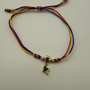 Colombia  Bracelet with Gold plated Pendant. Manilla de Colombia